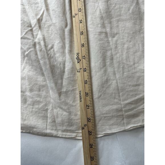 Kaktus Women’s Sz L Ivory Beige Sequins Embroidery Embellished Peasant Top - Picture 11 of 11